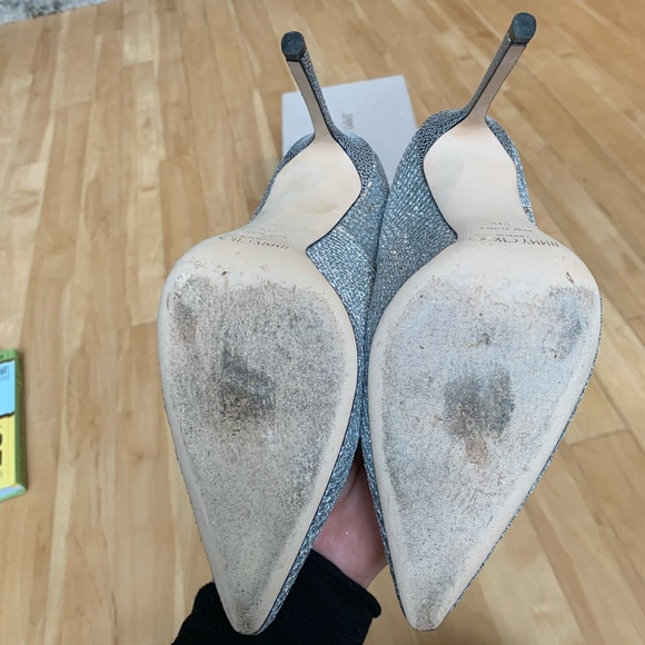 Jimmy Choo Silver Glitter Romy 110 mm - Picture 4 of 7